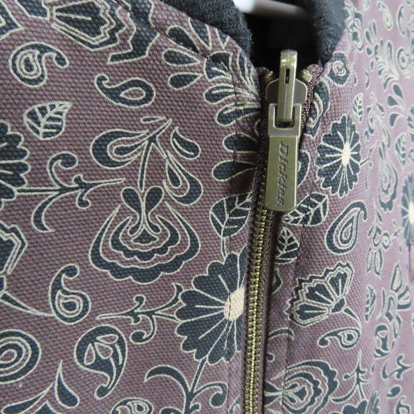 Dickies Ellis Floral Paisley Reversible Full Zip Cotton Vest Mens Small NEW - Picture 6 of 15